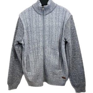 Buffalo David Bitton Walkley Grey Full Zip Sweater Sherpa Lined Men's XL NWOT